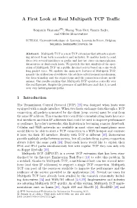 A First Look at Real Multipath TCP Traffic