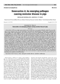An Emerging Pathogen Causing Vesicular Disease in Pigs