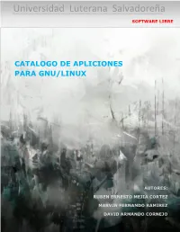 Catalogo De Apliciones Para Gnu/Linux