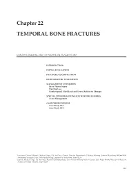Chapter 22 TEMPORAL BONE FRACTURES