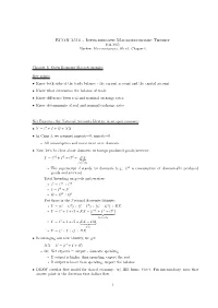 Intermediate Macroeconomic Theory Fall 2015 Mankiw, Macroeconomics, 8Th Ed., Chapter 6