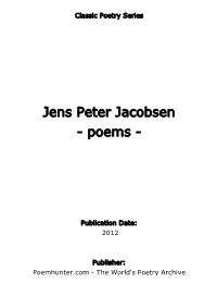 Jens Peter Jacobsen - Poems