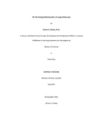 On the Energy Minimization of Large Molecules by James A. Davey, B.Sc