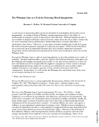 The Whammy Line As a Tool for Fostering Moral Imagination