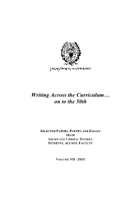 Writing Across the Curriculum… on to the 50Th
