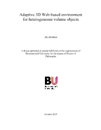 Adaptive 3D Web-Based Environment for Heterogeneous Volume Objects