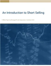 An Introduction to Short Selling