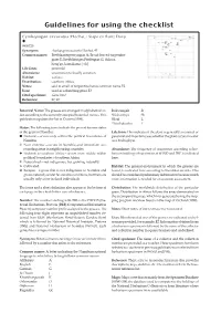 Guidelines for Using the Checklist