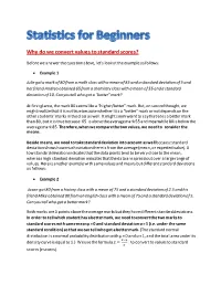 Why Do We Convert Values to Standard Scores?