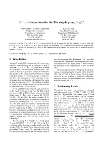 2,3,T)-Generations for the Tits Simple Group 2F4(2