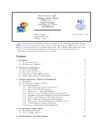 Beginning LYX: Interacting with LATEX Via a Structured Graphical User Interface