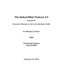 Exorcism of Demons As Part of the Messianic Profile”