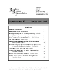 Newsletter No. 57 Spring Term 2006