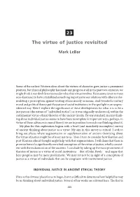 23 the Virtue of Justice Revisited