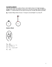 Conservation of Energy for an Isolated System