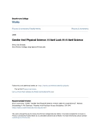 Gender and Physical Science: a Hard Look at a Hard Science