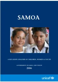 GOVERNMENT of SAMOA and UNICEF 2006 Samoa