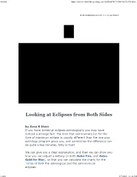 Looking at Eclipses from Both Sides