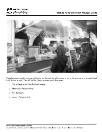 Mobile Food Unit Plan Review Guide/Process