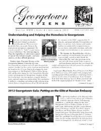 Understanding and Helping the Homeless in Georgetown 2012