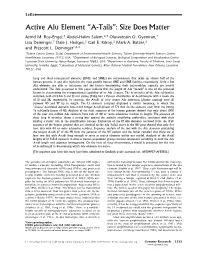 Active Alu Element “A-Tails”: Size Does Matter