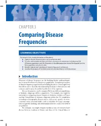 CHAPTER 3 Comparing Disease Frequencies