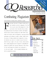 Combating Plagiarism
