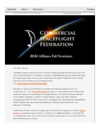 CSF Research and Education Fall 2014