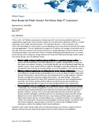 How Broad All-Flash Vendor Portfolios Help IT Customers