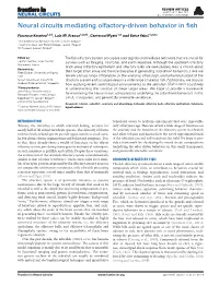 Neural Circuits Mediating Olfactory-Driven Behavior in Fish