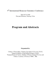 Program and Abstracts