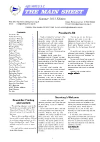 The Main Sheet