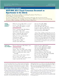ACCF/AHA 2011 Expert Consensus Document on Hypertension in The