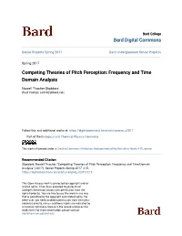 Competing Theories of Pitch Perception: Frequency and Time Domain Analysis