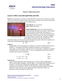 Lesson 2: Ohm's Law with Light Bulbs and Leds