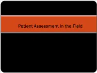 Patient Assessment in the Field