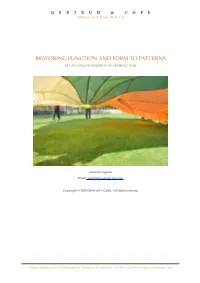 Restoring Function and Form to Patterns: DCI As Agile's Expression