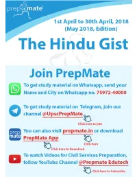 The-Hindu-Gist-May-2018-Edition-By