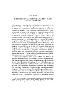 The Protestant Reformation and Aristocratic Control of Bamberg