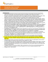 Therapeutic Class Overview Intranasal Corticosteroids