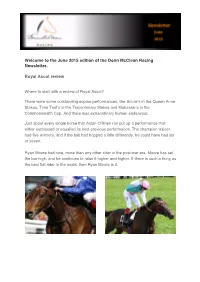Welcome to the June 2015 Edition of the Donn Mcclean Racing Newsletter