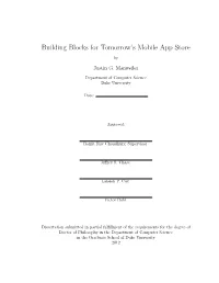 Building Blocks for Tomorrow's Mobile App Store
