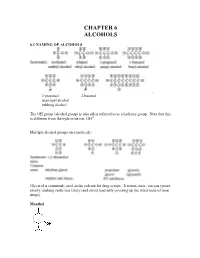 Chapter 6 Alcohols