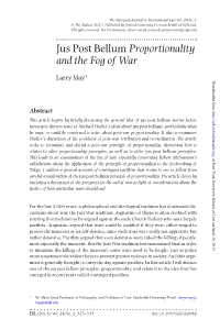 Jus Post Bellum Proportionality and the Fog of War