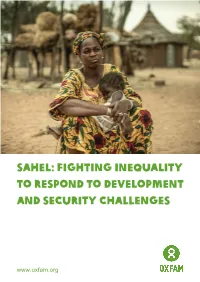 Sahel: Fighting Inequality to Respond to Development and Security Challenges