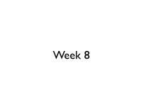 Week 8 Review of Everything “Everything”