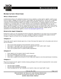 Bioterrorism