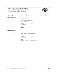 Candidate Campaign Committees