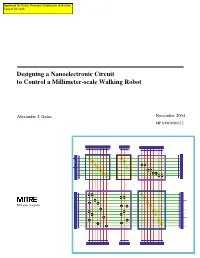 Designing a Nanoelectronic Circuit to Control a Millimeter-Scale Walking Robot