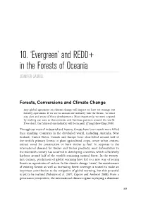 'Evergreen' and REDD+ in the Forests of Oceania